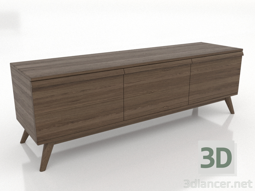 modèle 3D Meuble TV 1500 mm (frêne éclairci noyer) - preview modèle 3D Meuble TV 1500 mm (frêne éclairci noyer) - preview