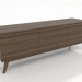 modèle 3D Meuble TV 1500 mm (frêne éclairci noyer) - preview