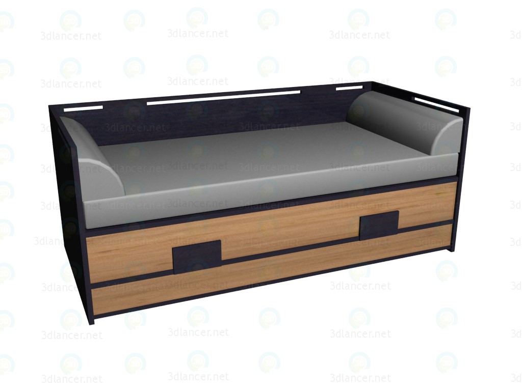 modello 3D Letto divano 90 x 200 - anteprima