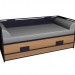 3D Modell Sofa-Bett 90 x 200 - Vorschau