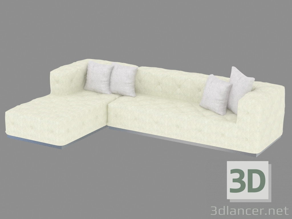 3d model Sofa, corner, four-seater modular Diamante (330х200х67) - preview