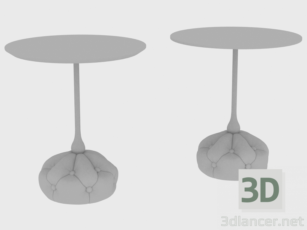 modello 3D Tavolino BAG SMALL TABLE CAPITONNE (d50xH55) - anteprima