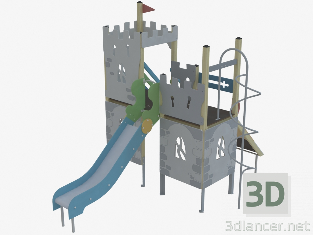 3d model Complejo de juegos para niños Fortaleza (5508) - vista previa