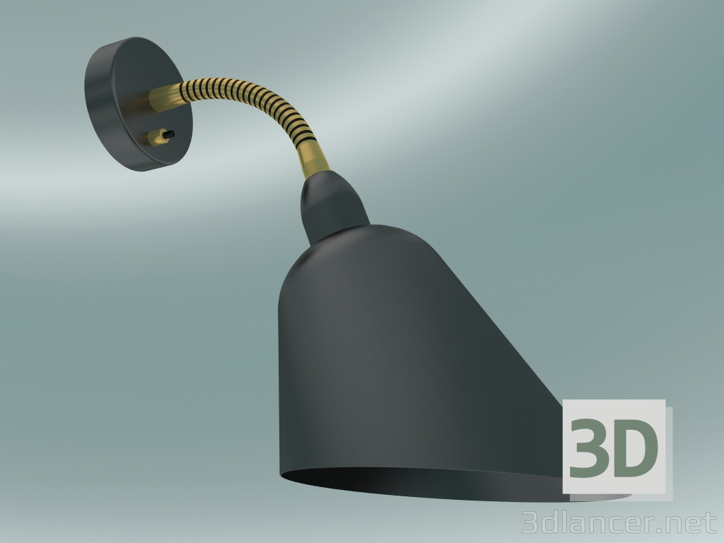modèle 3D Applique Bellevue (AJ9, Noir & Laiton) - preview