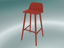 Chaise de bar Nerd (75 cm, Rouge)