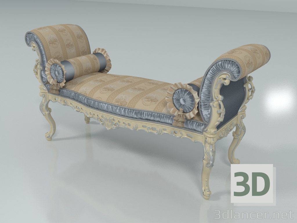 3d model Bedside bench (art. F19 T) - preview