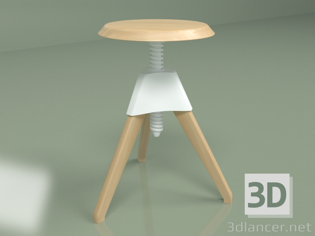 3d model Stool Jerry (white) - preview