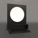 modèle 3D Miroir (avec tiroir ouvert) ZL 15 (802x200x1000, bois noir) - preview