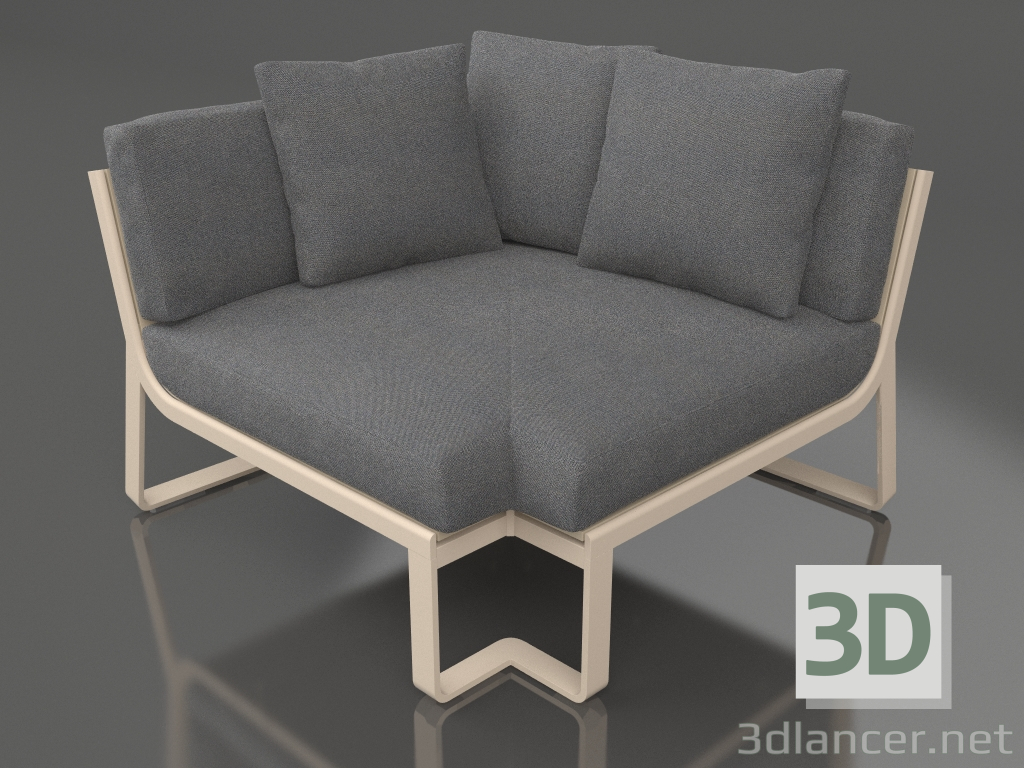 3D Modell Modulares Sofa, Abschnitt 6 (Sand) - Vorschau