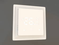 Thermostat avec sonde de sol (programmable, 16 A, verre blanc, blanc dépoli, DTEF16W) R98