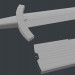 modello 3D Spada Slavo lowpoly - anteprima