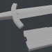 3d model Slavian Sword lowpoly - preview