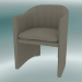 modèle 3D Chaise de salle à manger, mocassins de bureau (SC24, H 79cm, 57х59cm, Velvet 13 Ivoire) - preview