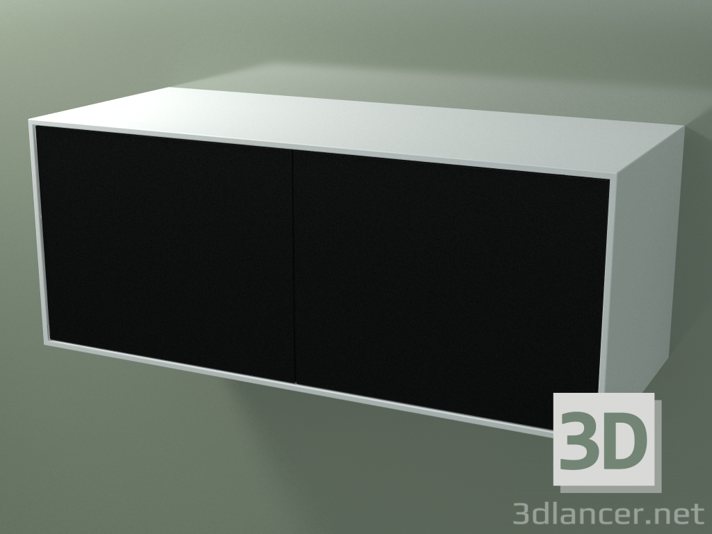 3D Modell Doppelbox (8AUEBB03, Gletscherweiß C01, HPL P06, L 120, P 50, H 48 cm) - Vorschau