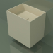 3D modeli Duvara monte lavabo (02UN23101, Bone C39, L 48, P 36, H 48 cm) - önizleme