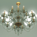 3d model Pendant chandelier 10097-15 (gold-tinted crystal) - preview