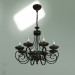 3d model Hanging chandelier 22404-8 (black with gold) - preview