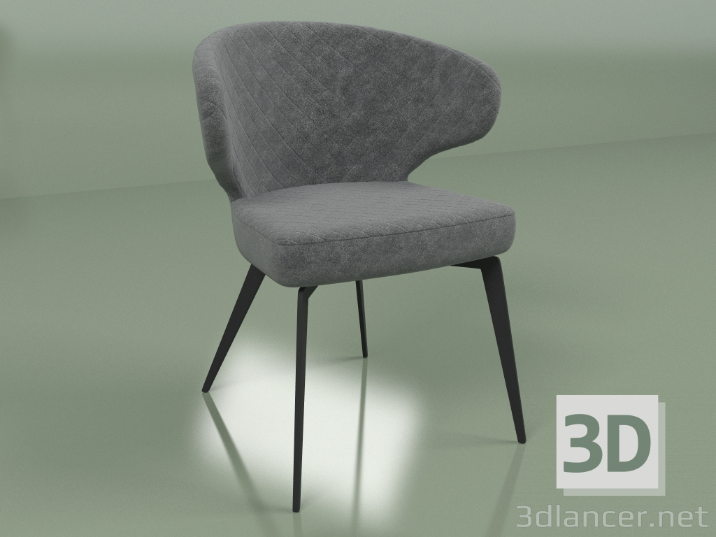3 डी मॉडल खाने की कुर्सी कीन (तेल ग्रे) - पूर्वावलोकन