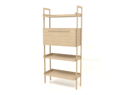 Rack ST 03 (with cabinet) (900x400x1900, wood white)