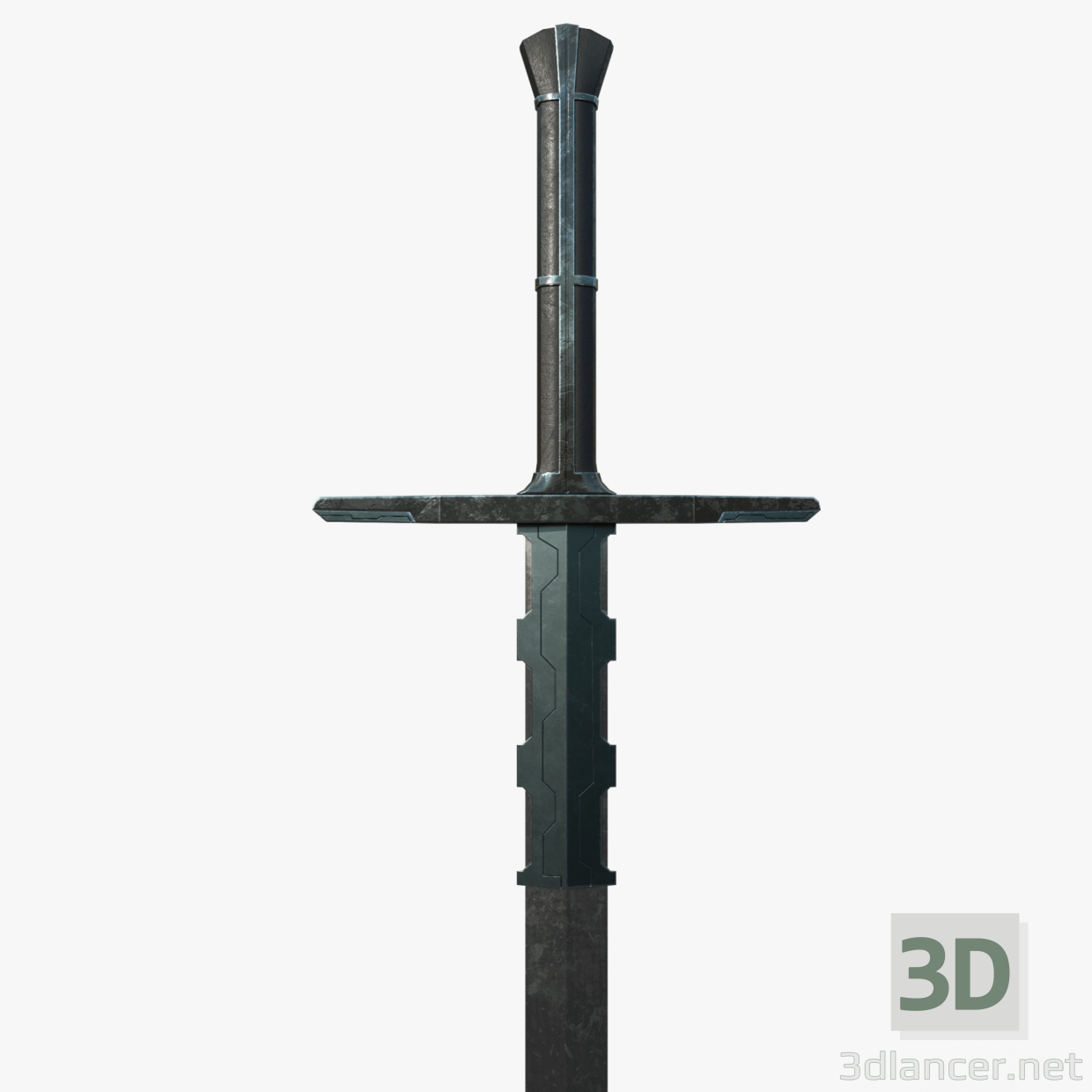 3d рыцарский меч модель купить - ракурс