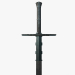 3d рыцарский меч модель купить - ракурс