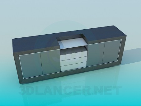 3D Modell Schrank für home Entertainment-System - Vorschau