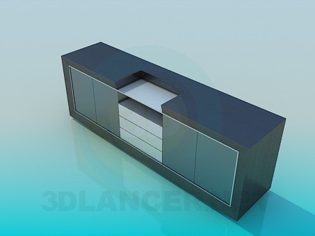 3d model Cabinet for home theater - preview 3d model Cabinet for home theater - preview