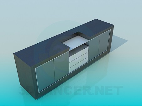 3d model Cabinet for home theater - preview 3d model Cabinet for home theater - preview