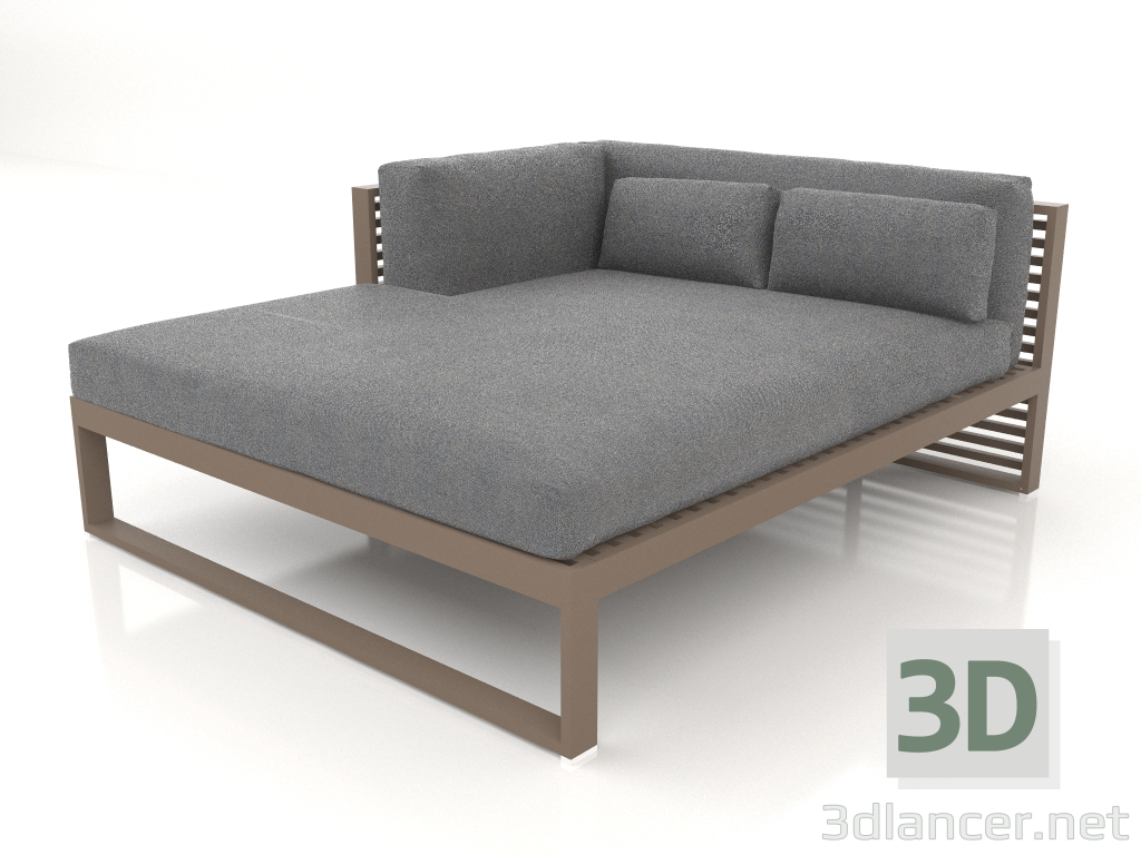 3D modeli XL modüler kanepe, sol bölüm 2 (Bronz) - önizleme