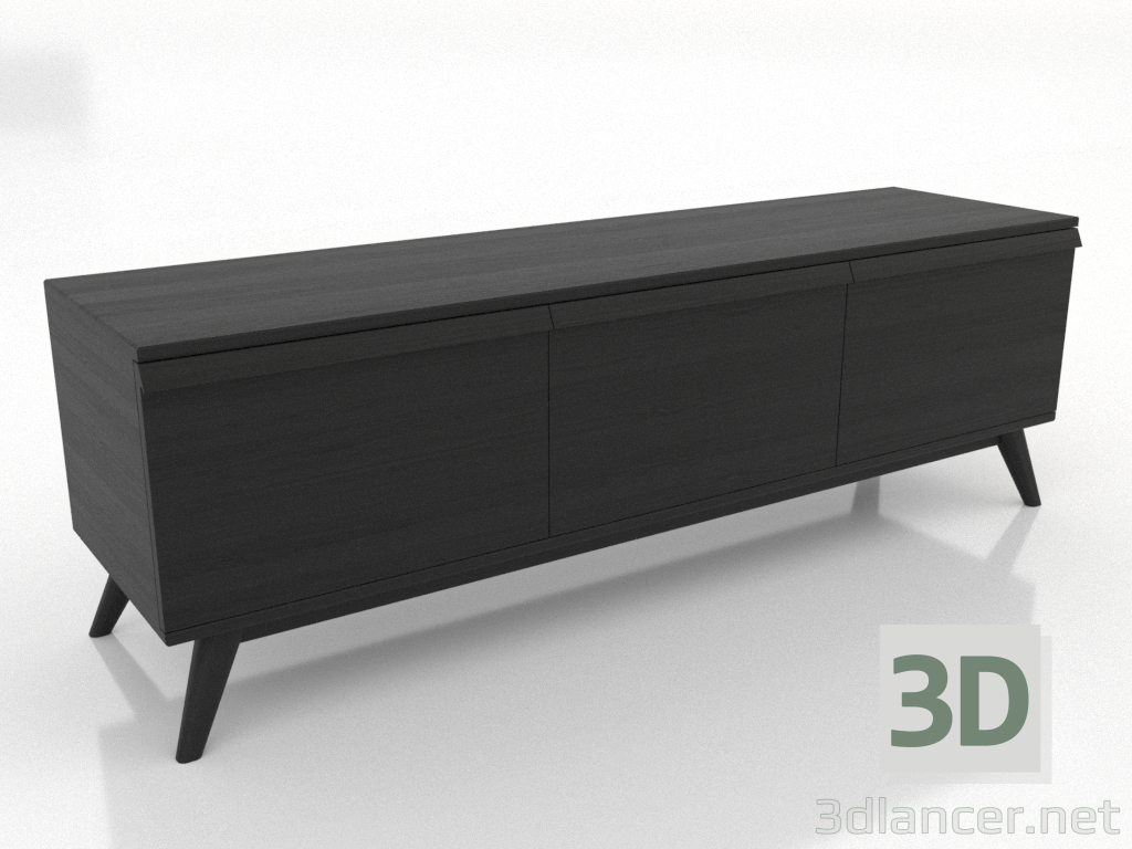 Modelo 3d Móvel de TV 1500 mm (preto RAL 9005) - preview Modelo 3d Móvel de TV 1500 mm (preto RAL 9005) - preview