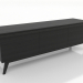 Modelo 3d Móvel de TV 1500 mm (preto RAL 9005) - preview