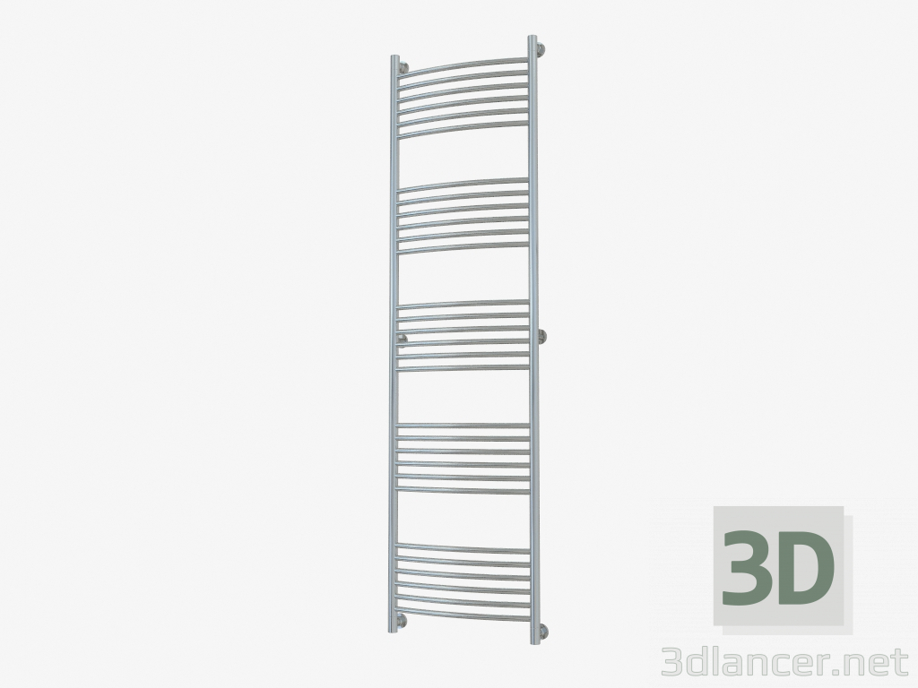 modello 3D Porta salviette riscaldato Bohemia curvo (1900x500) - anteprima