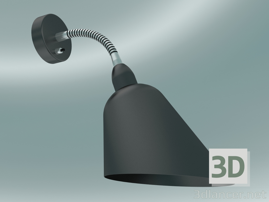 modèle 3D Applique Bellevue (AJ9, Noir et Acier) - preview