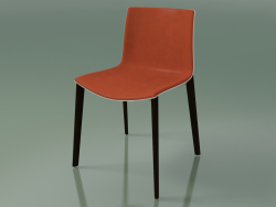 Chair 0358 (4 wooden legs, with front trim, polypropylene PO00101, wenge)