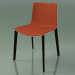 3D Modell Stuhl 0358 (4 Holzbeine, mit Frontverkleidung, Polypropylen PO00101, Wenge) - Vorschau