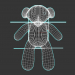 3d Toy Teddy Bear with rigs model buy - render 3d Toy Teddy Bear with rigs model buy - render