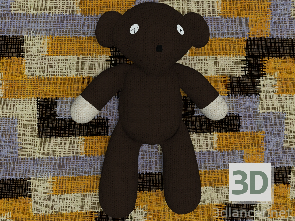 3d Toy Teddy Bear with rigs model buy - render 3d Toy Teddy Bear with rigs model buy - render