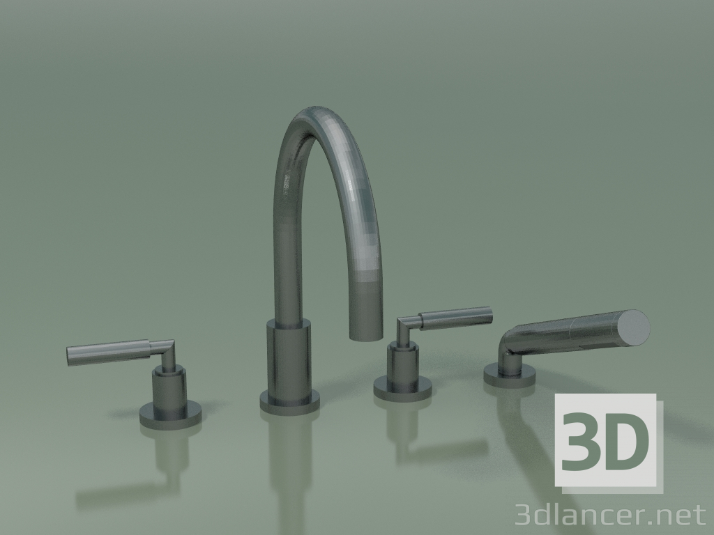 3d model Shower set for bathtub, for installation on a side (27 512 882-99) - preview