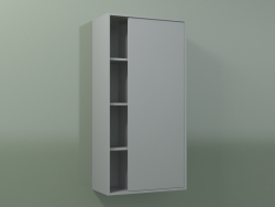 Настінна шафа з 1 правої дверцятами (8CUCССD01, Silver Gray C35, L 48, P 24, H 96 cm)