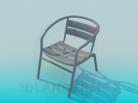 modelo 3D Taburete en un marco de metal - escuchar modelo 3D Taburete en un marco de metal - escuchar