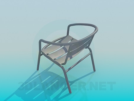 modelo 3D Taburete en un marco de metal - escuchar modelo 3D Taburete en un marco de metal - escuchar