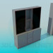 modello 3D Set di mobili ufficio - anteprima