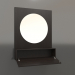 modello 3D Specchio (con cassetto a giorno) ZL 15 (802x200x1000, legno marrone scuro) - anteprima