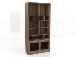 Library cabinet with doors 100x46x210