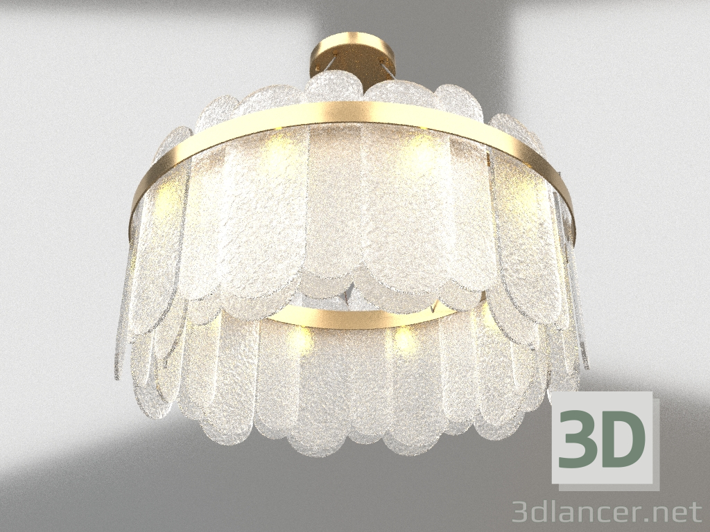 3d model Lámpara colgante Deserto (FR5141PL-10BS) - vista previa