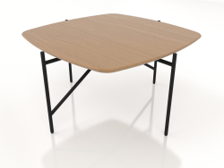 Low table 70x70 with a wooden table top