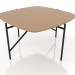 3D Modell Niedriger Tisch 70x70 mit einer Tischplatte aus Holz - Vorschau