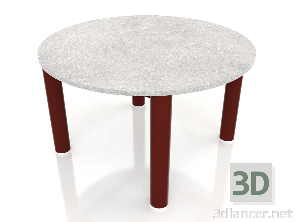 modello 3D Tavolino D 60 (Rosso vino, DEKTON Kreta) - anteprima