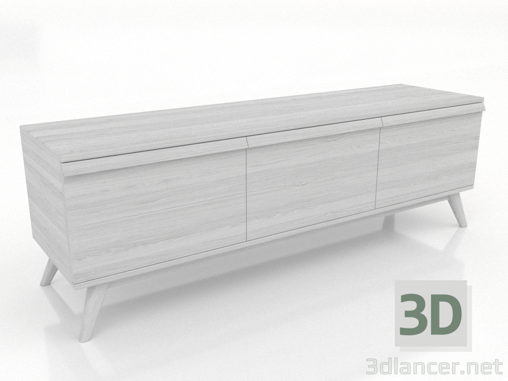modèle 3D Meuble TV 1500 mm (blanc RAL 9010) - preview modèle 3D Meuble TV 1500 mm (blanc RAL 9010) - preview