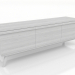 modèle 3D Meuble TV 1500 mm (blanc RAL 9010) - preview